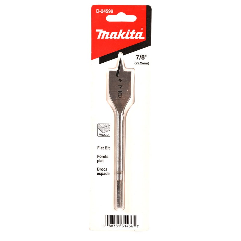 [D-24599] Broca Plano 7/8" X 6" (22.2 X 152 Mm.) Makita