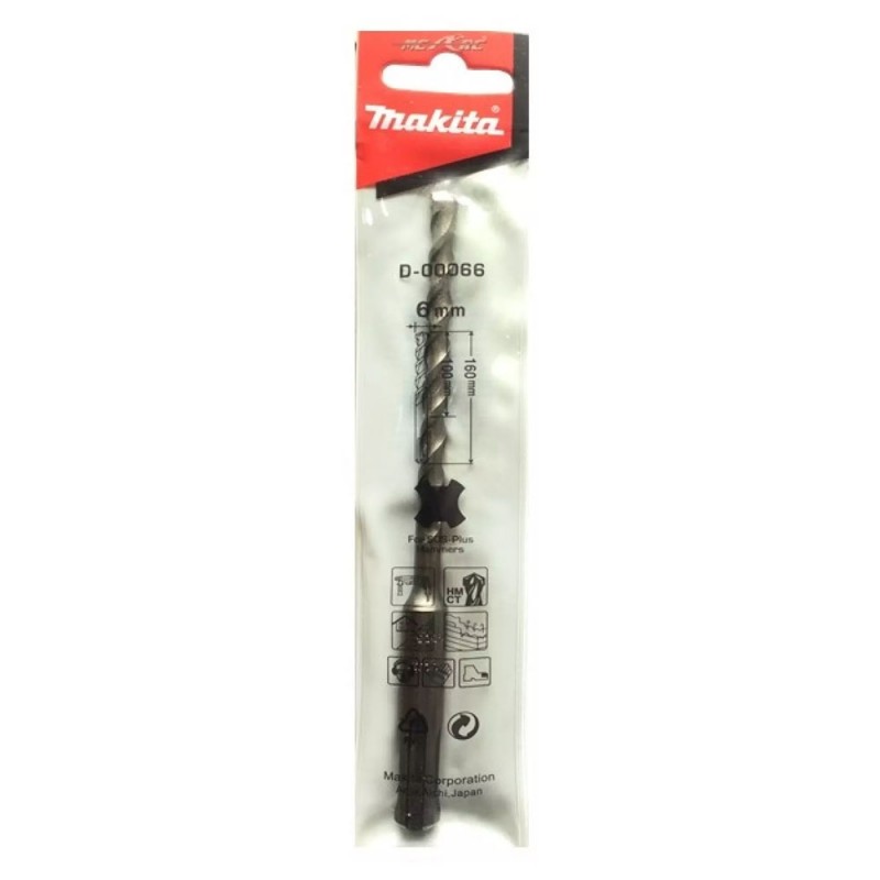 [D-00066] Broca Sds Plus Standmak 6 X 160 Mm. Makita