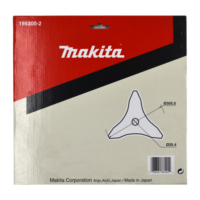 [195300-2] Cuchilla 3 Puntas (305Mm) 4Mm Grosor Makita