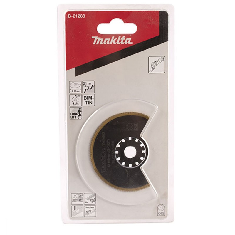 [B-21288] Cuchilla De Corte Segmentado 65 Mm. (Tma002) Bim-Tin (Plano) (Multitool) Makita