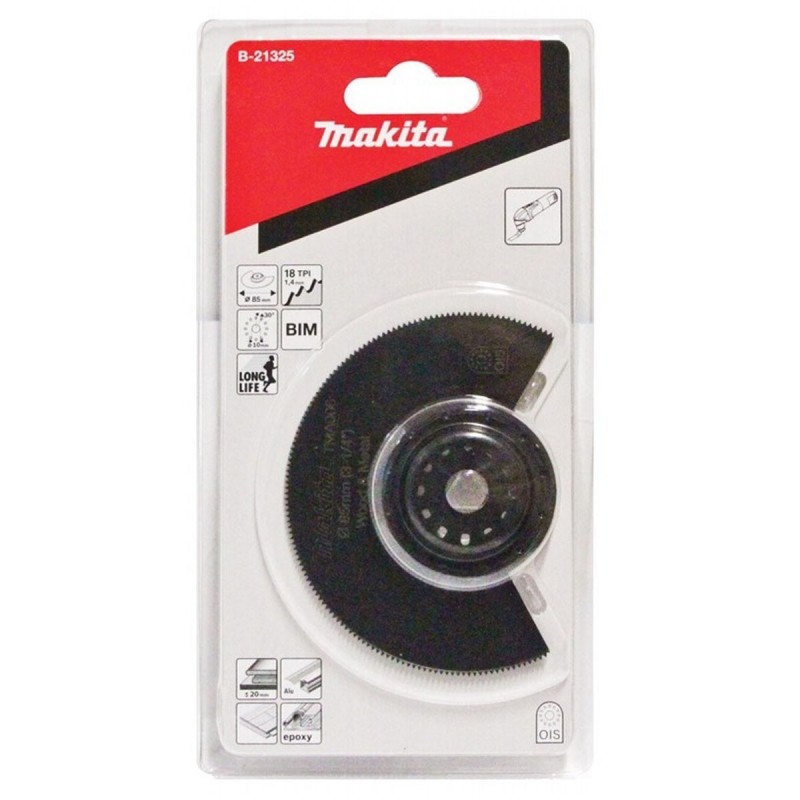 [B-21325] Cuchilla De Corte Segmentado Para Madera Y Metal 85 Mm. (Tma006) Bim (Concavo) (Multitool) Makita