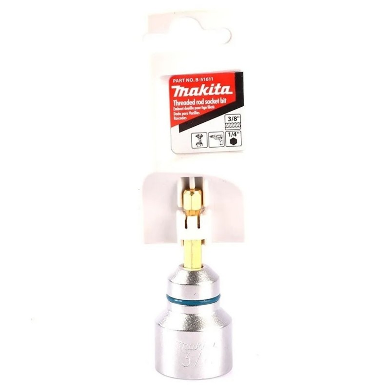 [B-51611] Dado Para Varillas Roscadas De 3/8", Encastre 1/4" Makita