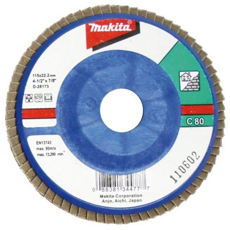 [D-28173] Disco De Laminilla Ge 115 Mm. Grano #C80 Plano Nylon Makita