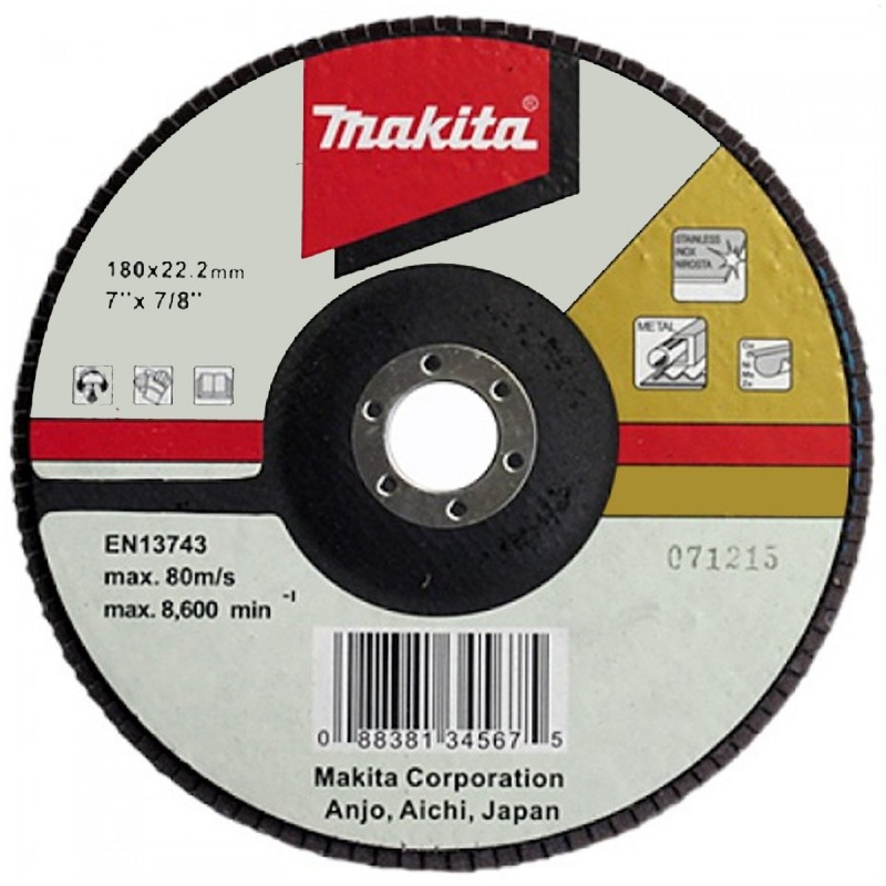 [D-27545] Disco De Laminilla Ge 180 Mm. Grano #Z60 Angular Makita