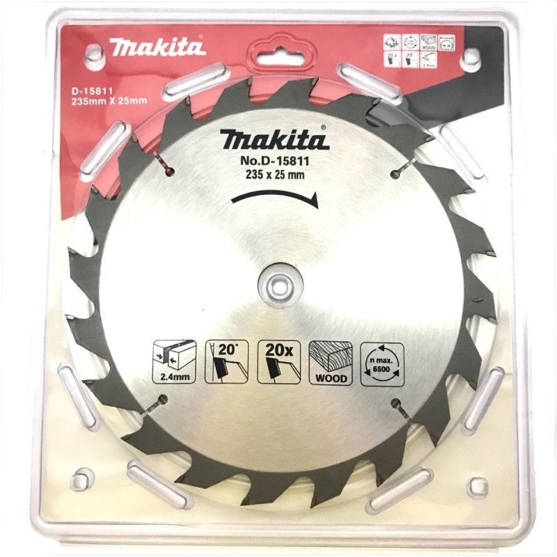 [D-15811] Disco De Sierra Para Madera (9-1/4" X 0-63/64") (235X25 Mm.) 20 Dientes Makita