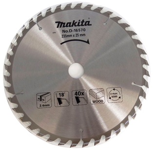 Disco De Sierra Para Madera Tct (9-1/4" X 0-64/63") (235X25 Mm.) 40 Dientes Makita
