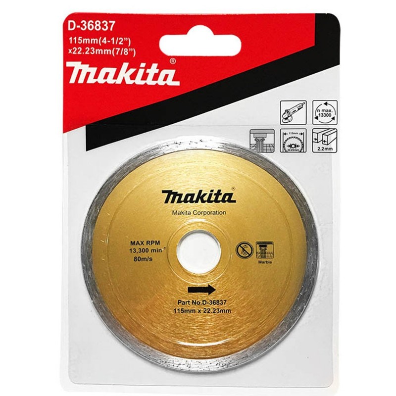 [D-36837] Disco Diamantado Borde Continuo 115 X 22.23 Mm. Makita