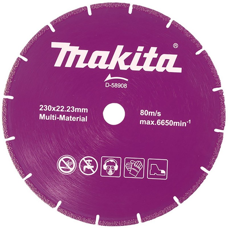 [D-58908] Disco Diamantado Seg. Multi. 9"X7/8" Makita