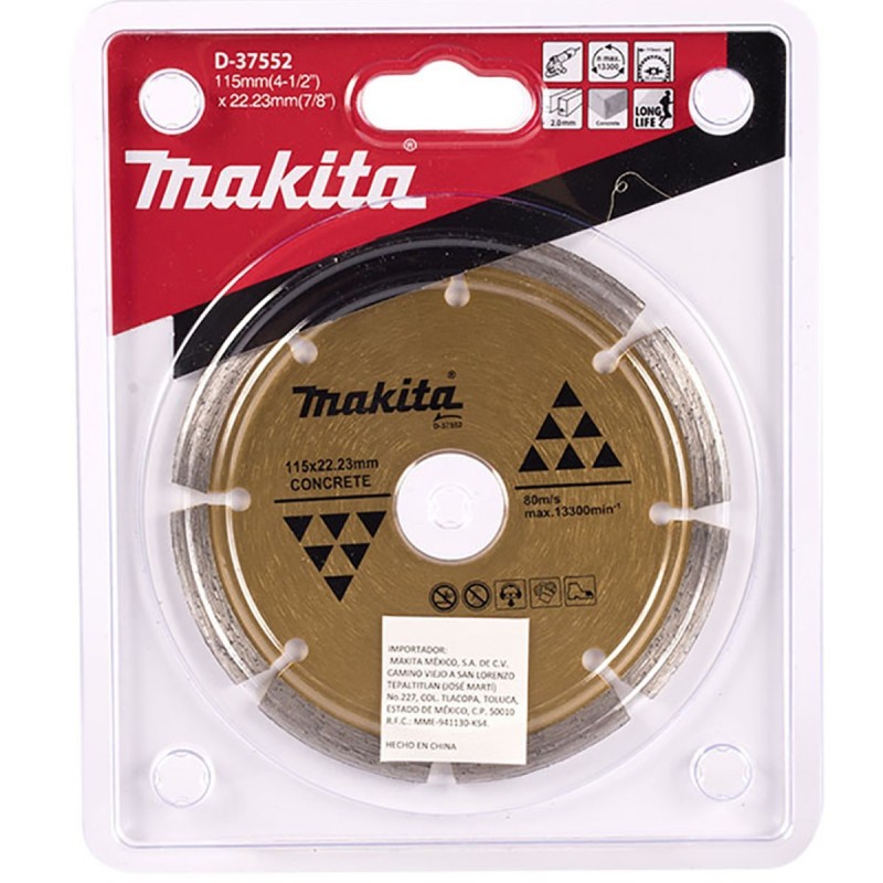 [D-37552] Disco Diamantado Segmentado 115 X 22.23 Mm. Makita