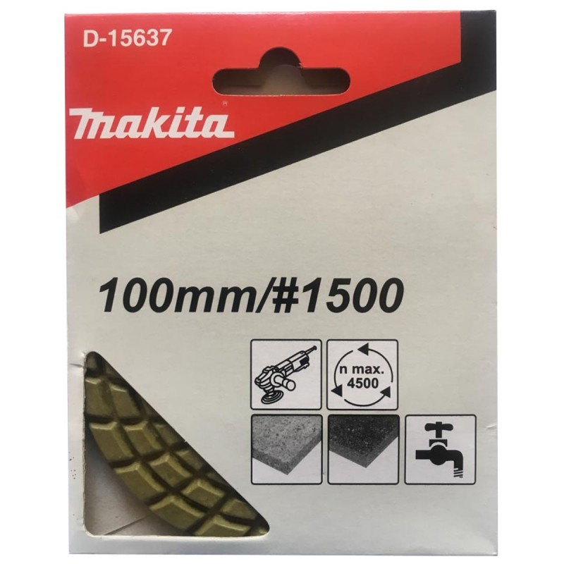 [D-15637] Disco Pulidor Diamantado De 100 Mm. Verde Claro. Grano 1500 Makita