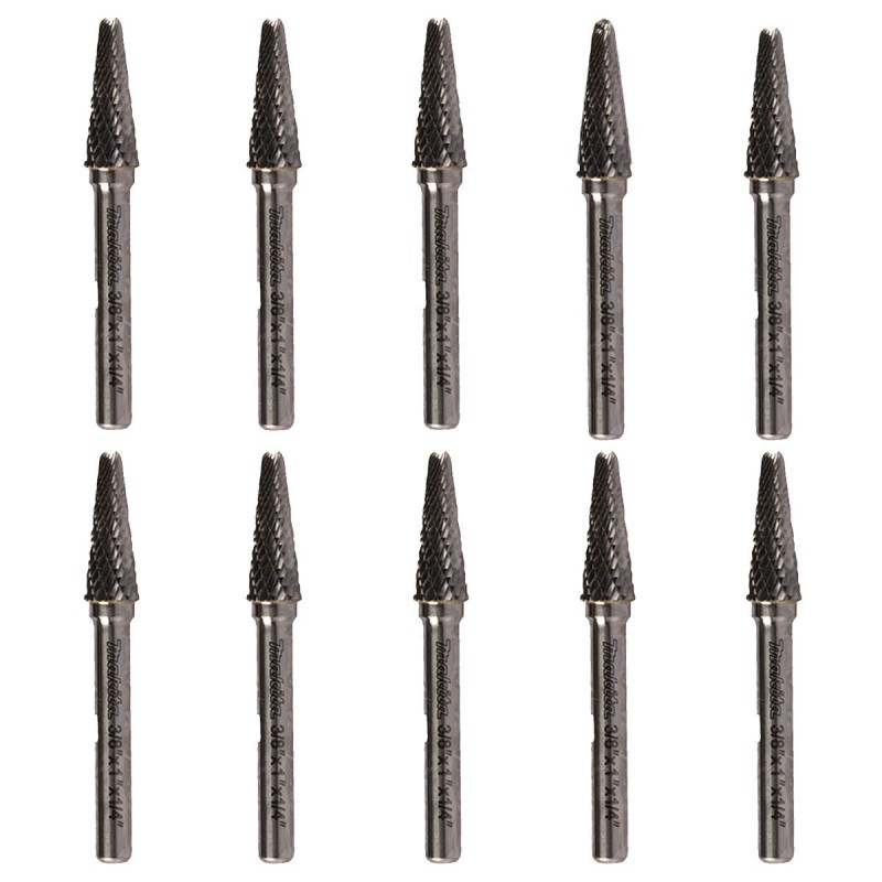 [B-53067-10] Fresa Carburadas P/Esmeril Recto Set 10Pcs Makita