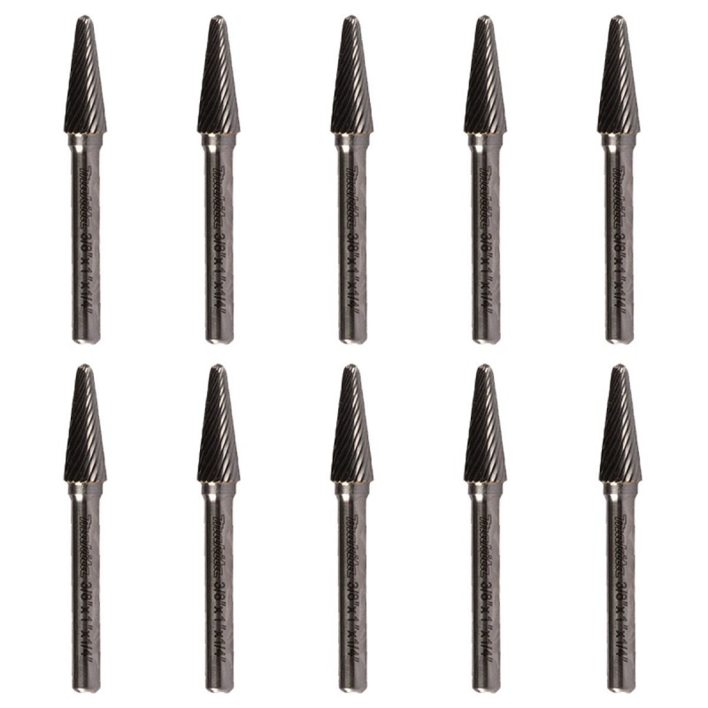 [B-53051-10] Fresa Carburadas P/Esmeril Recto Set 10Pcs Makita