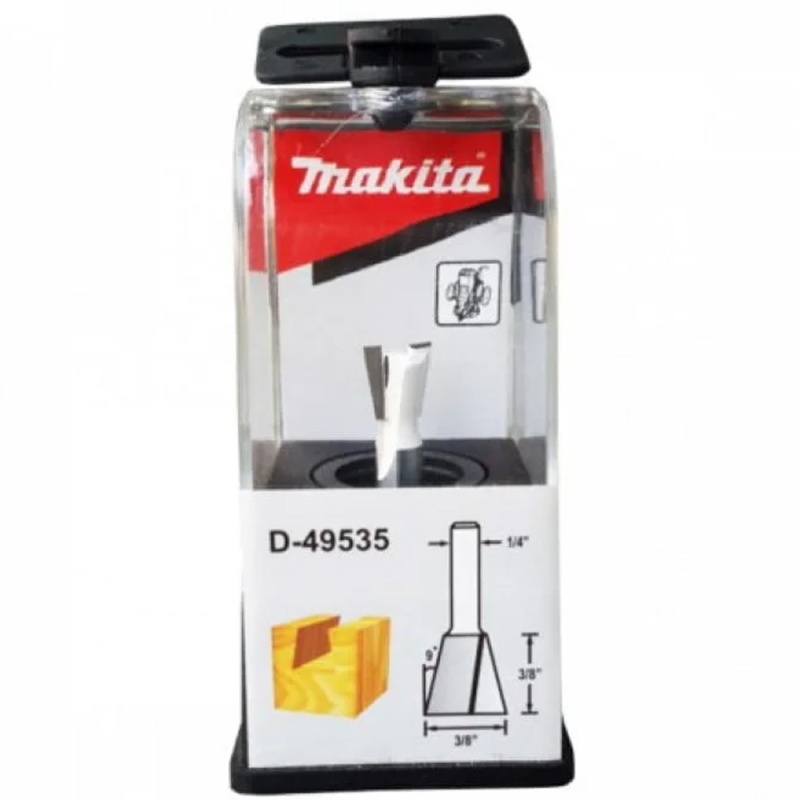 [D-49535] Fresa Cola De Milano C.R (9Â°), Vas 1/4" * D 3/8" * L Util 3/8" * L. Total 1-9/16" Makita