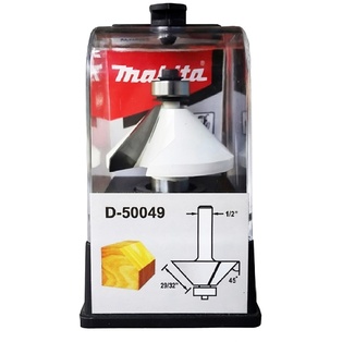 Fresa En V(45Â°) C.R., Vas. 1/2" * D. 1-3/4" * L. Util 29/32" * L. Total 2-11/16" Makita