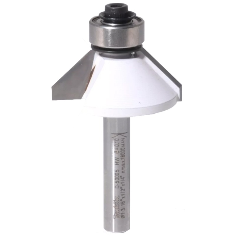 [D-50005] Fresa En V(45Â°) C.R., Vas. 1/4" * D. 1-3/16" * L. Util 1/2" * L. Total 2-1/8" Makita