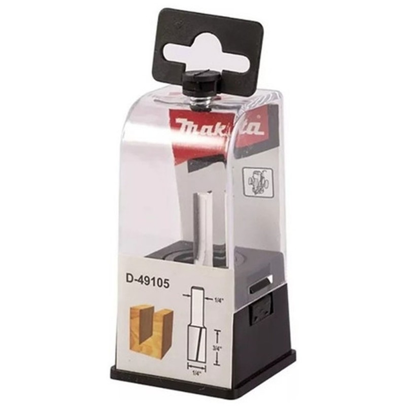 [D-49105] Fresa Recta, Vas.1/4", D 1/4" * L. Util 3/4" * L. Total 2" Makita