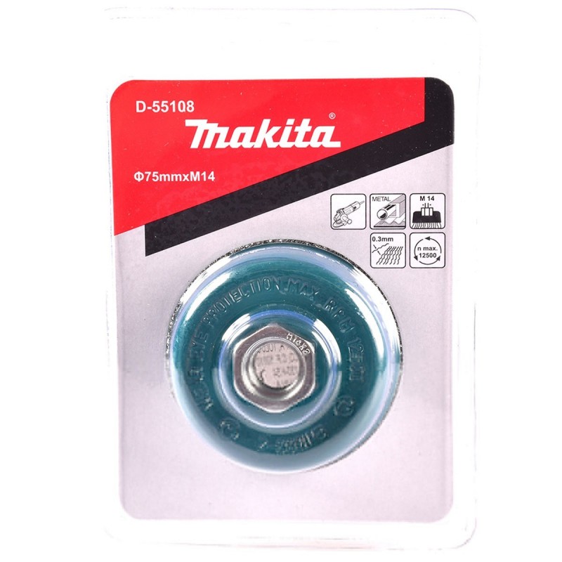 [D-55108] Grata Rizada T/ Copa 75Mm. X M14 X 0.3 Makita
