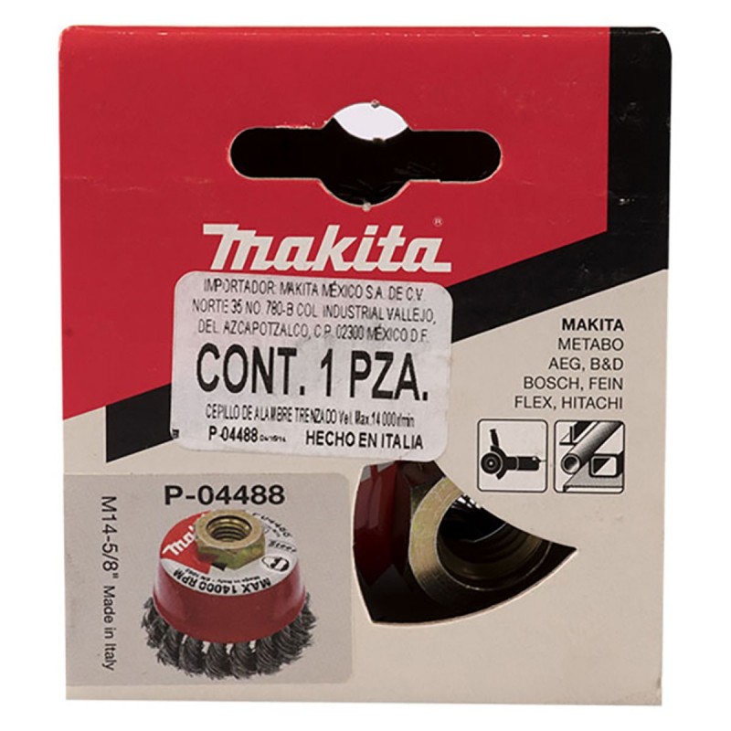 [P-04488] Grata T/Copa Trenzada 75Mm (M14 O 5/8") Makita