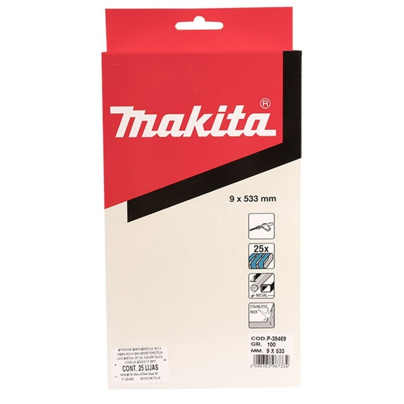 [P-39469] Lija De Banda 9X533Mm Gr.100X25Pcs Makita