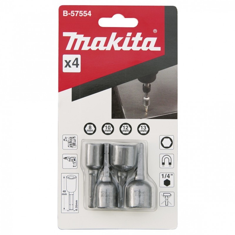 [B-57554] Magnet Nutsetter 4Pcs/Set Makita