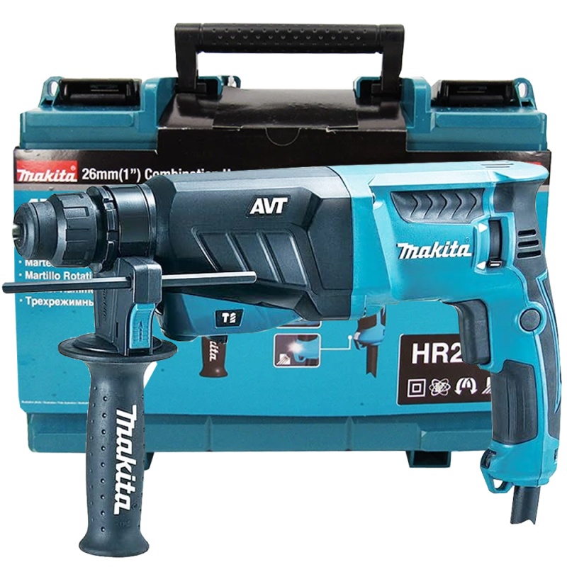 [HR2631F] Martillo Perforador Sds-Plus 800W / 2.4 J. / 26Mm / 3 Func / 2.9Kg / Avt / Luz Led Makita