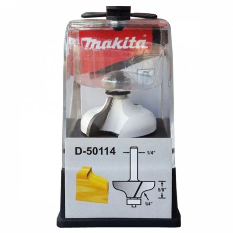 [D-50114] Ogee Bit - With Bearing - Diameter 1-1/2" , Length 5/8", Overall Length 2-5/16" Makita