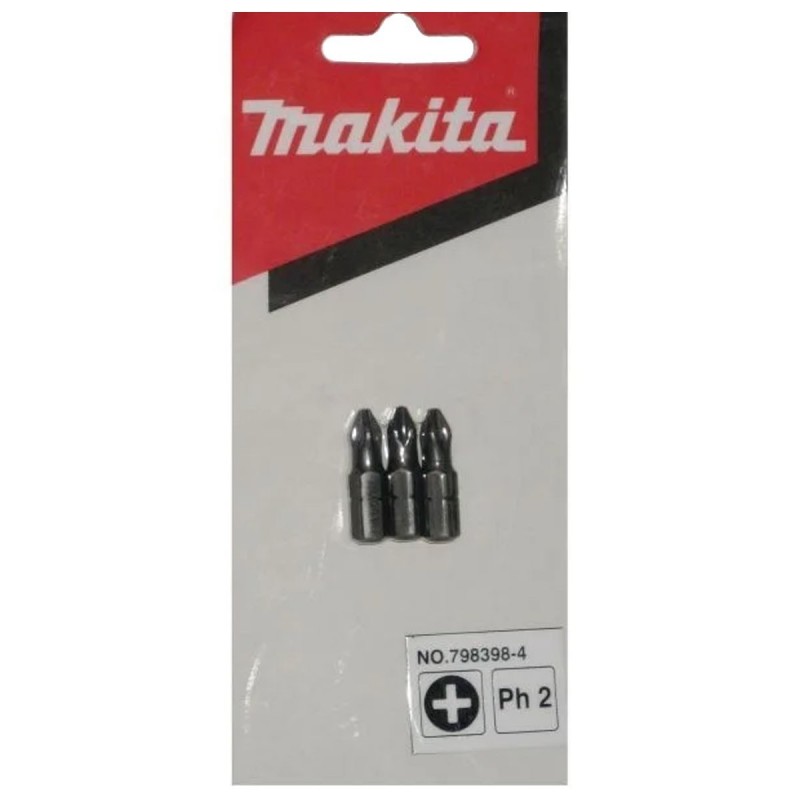[798314-6] Punta Para Atornillar Phillips NÂ°3 X 25 Mm. (3 Pcs) Makita