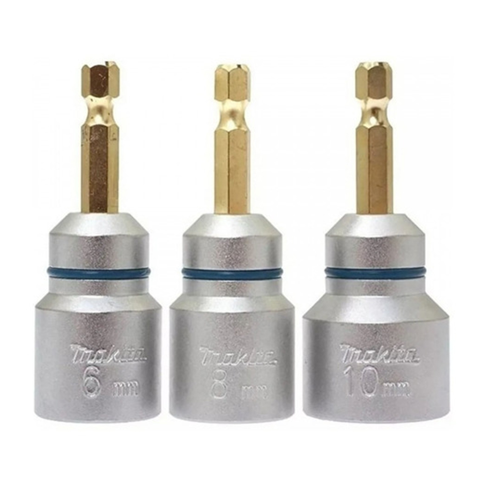 Set 3 Pcs Puntas Magneticas Adaptadoras 6Mm - 8Mm - 10Mm Makita
