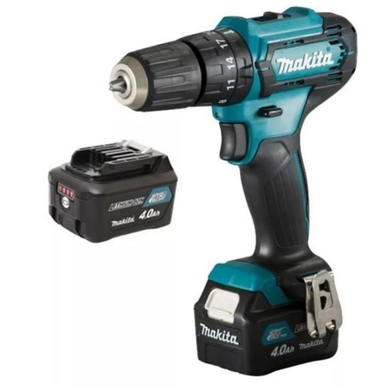 [HP333DSMJ] Taladro Percutor 3/8" 12V / 2 Vel. / 30 - 14 Nm / 2 Bat 4.0Ah Makita