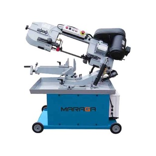 Maquina Sierra Cinta Corte Angular 45 - 90 Red. 7" (178 mm) Vel. 27,41,59,78 MPM Motor 750W 1.5 HP (1PH) Poleas Maraga