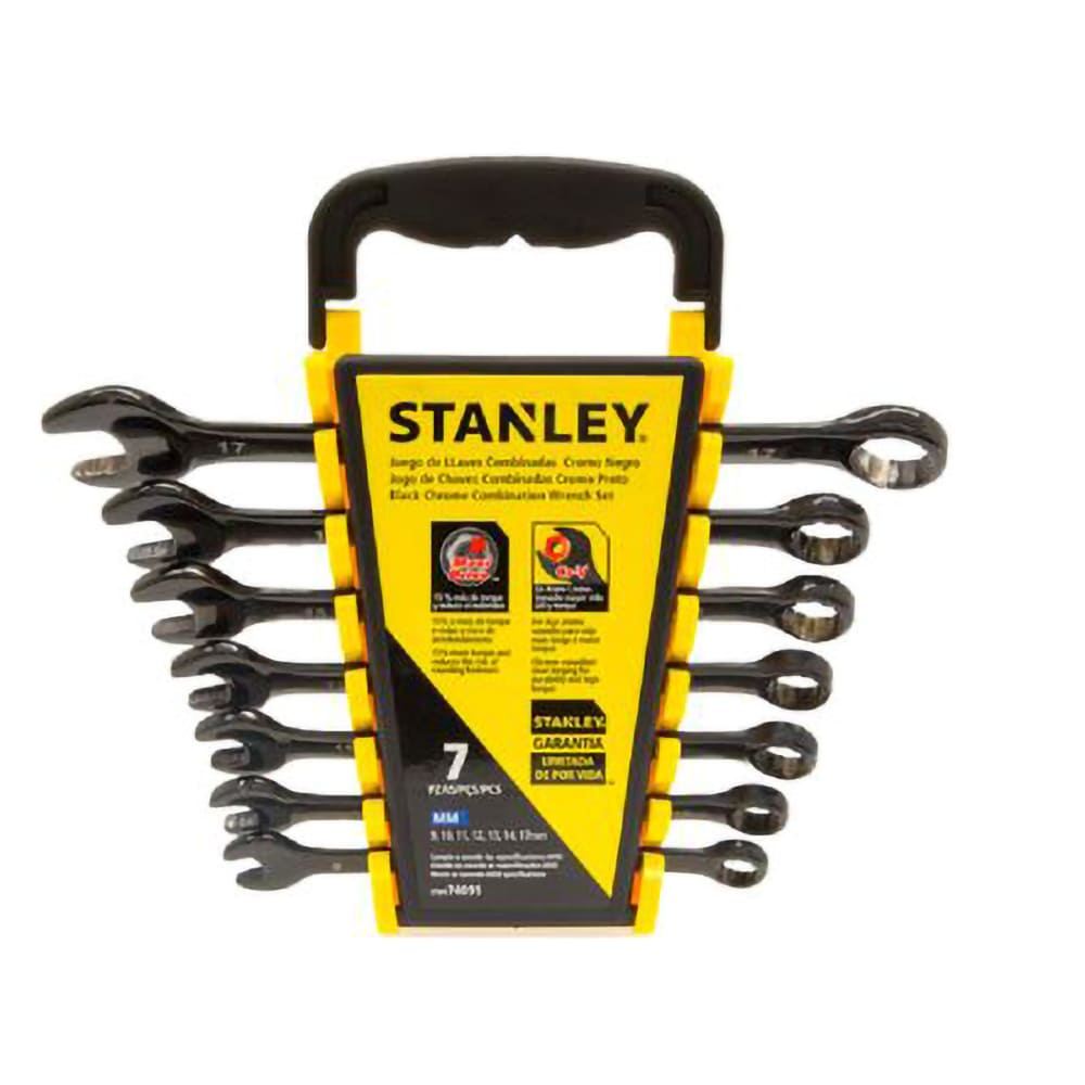 Juego Llaves Cromo Negro 7 Pzas Mm Stanley