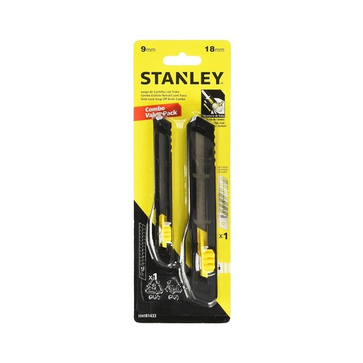 [STHT81433-840] Stanley Promocional Cutter Juego de Cuchilla 9mm - 18mm