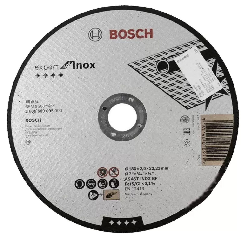 Disco Abrasivo Corte Expert for INOX 180X2.0 (Recto) Bosch