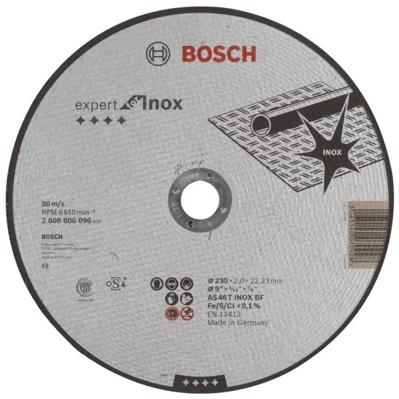 [2608.600.096-000] Disco Corte Exp Inox 230x2,0mm Bosch