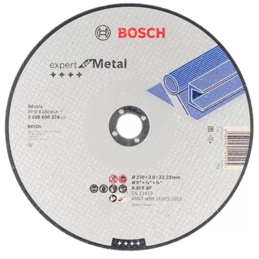 Disco Abrasivo Corte Expert for Metal 230X3.0 (Recto)                Bosch