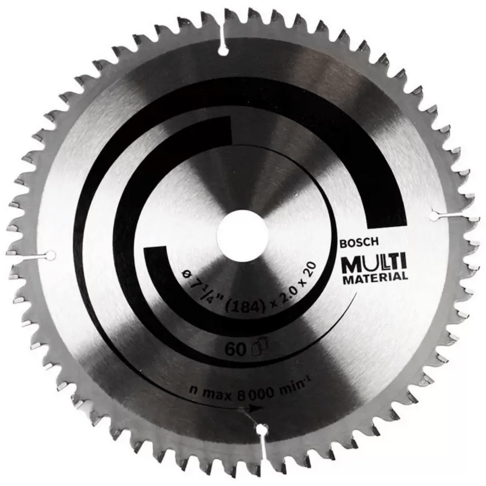 [2608.642.193-000] Disco Sierra Circular Multimaterial 7-1/4" x 60 D - 184 x 20 x 1.5 mm Bosch