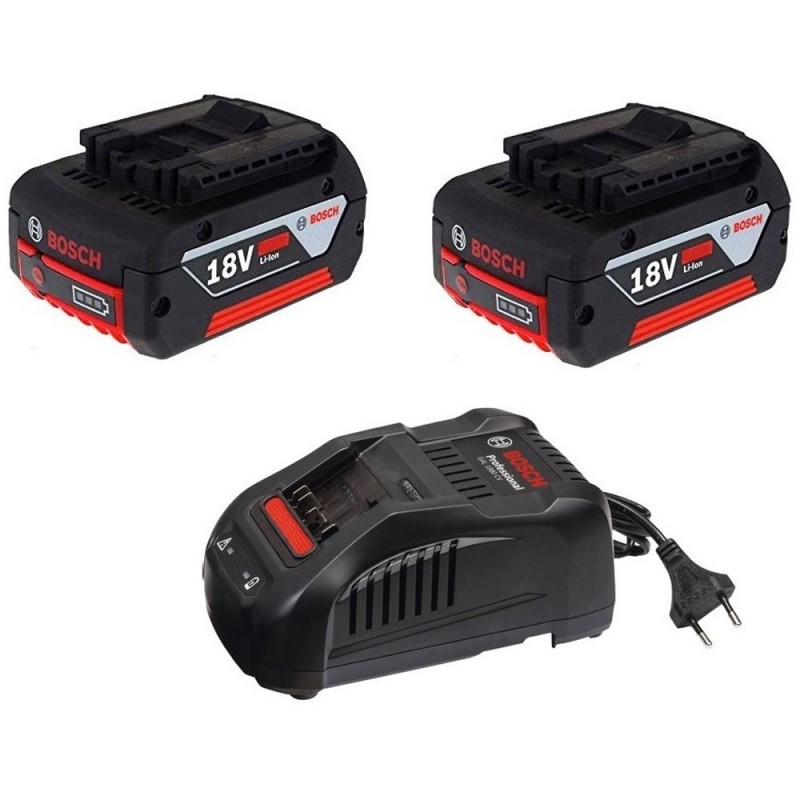 [1600.A01.5TC-000] Combo Baterias 4.0 Amp (2 Unid) + Cargador 18V (01 Unid.) Bosch
