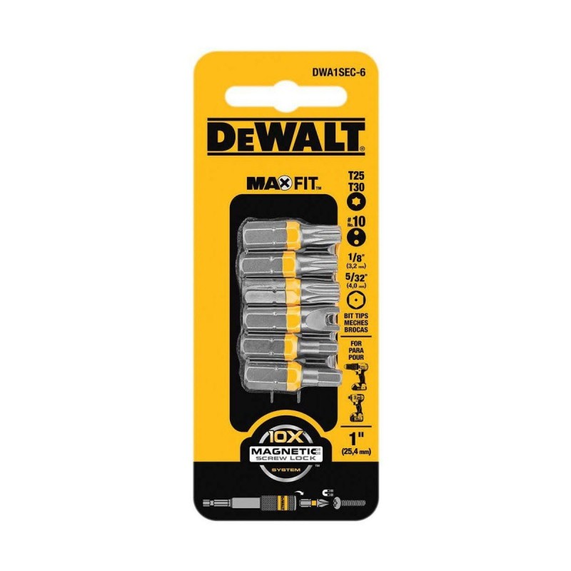 [DWA1SEC-6] Set de Puntas 1" Security 6 Pk Dewalt
