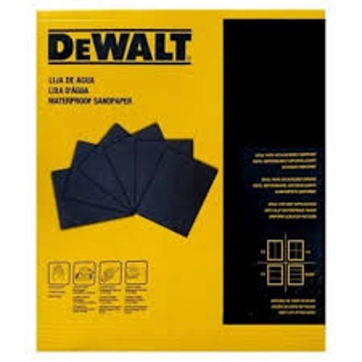 [DAW20180S] Lija en Pliego al Agua Grano 180 Oxido Aluminio Dewalt