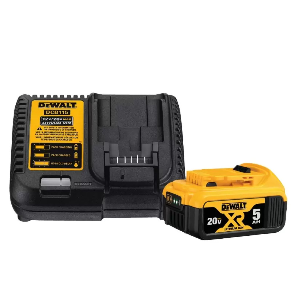 [DCB205-K1] Combo Bateria 20V Max* XR 5ah lithium ion DCB205-B3 + Cargador 20V Max DCB115-B2 Dewalt