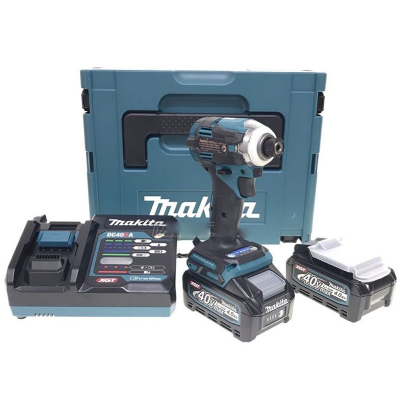 [TD001GM201] Atornillador de Impacto XGT 40Vmax / 200nm / BL - XPT / 2 x 4.0Ah + C Makita
