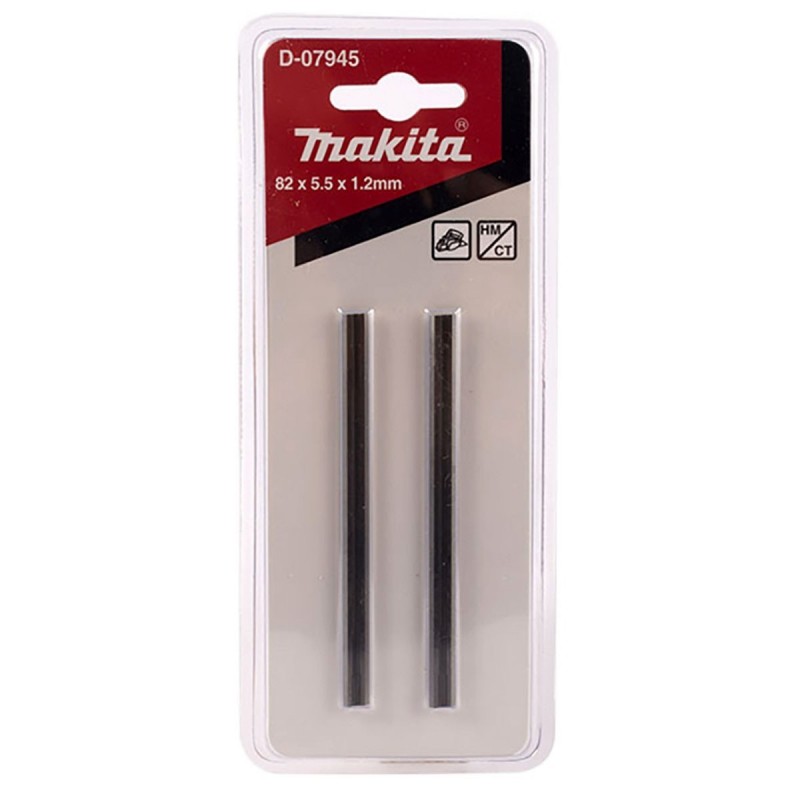 [D-07945] Cuchilla Plana Doble Filo 82Mm."Hm/Ct" P/Cepillo (1902) (Kp0810C) (Kp0800) (Mkp082)Jgx2U Makita