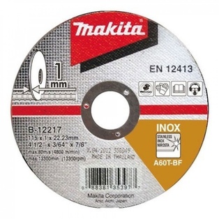 Disco Abrasivo Corte Inox 4-1/2" 115 x 1.0 mm (A60T) Makita