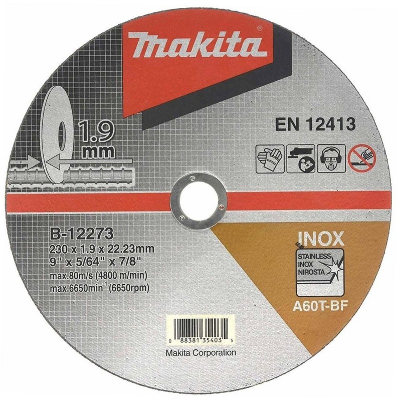 [B-12273] Disco Abra Corte Inox 9" X 1.9Mm.(A60T-Bf) *** Makita