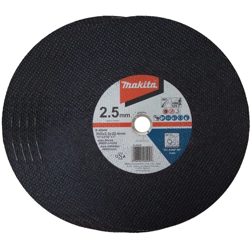 [B-49448-5] Disco Abra Corte Metal 14" X 2.5Mm X 1" (A36P) **** (5 Pcs) Makita