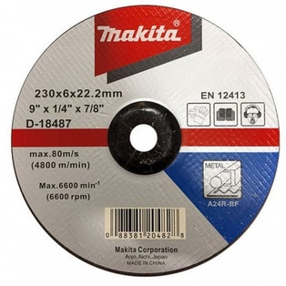 Disco Abra Desbaste Metal 9" X 6.0Mm (A24R) ** Makita