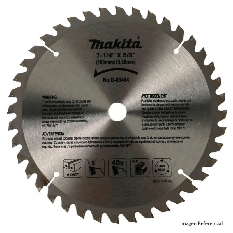 [D-73156] Disco Sierra Para Aluminio 12" X 25.4. 80 Dientes* Makita