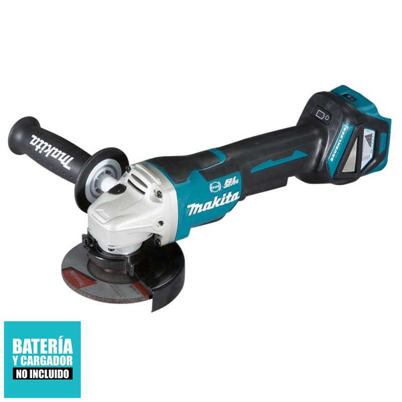 [DGA467Z] Esmeril Angular 4-1/2" 18V / Vel. Variable / Bl Xpt / Hombre Muerto/ F.E. / Sin Baterías Makita