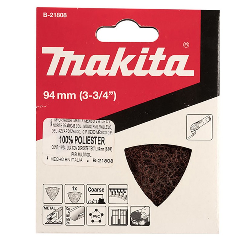 [B-21808] Fieldro Pulidor Delta C/ Velcro Para Remover Oxido Gr.100 (Multi-Tool) Makita