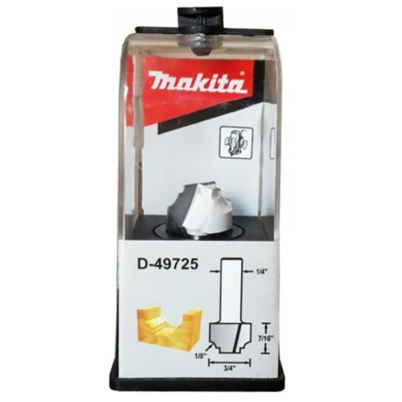 [D-49725] Fresa Vast.1/4" Para Panel Puerta 3/4" 2F-Altura 7/16" Makita